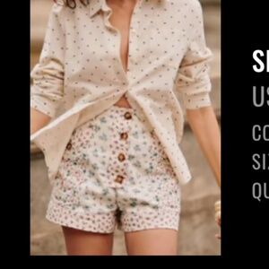 Sezane Nathan Shorts Patchwork Mini Fleurs - Size 46